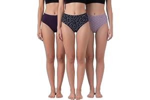 Van Heusen Women’s 100% Cotton Hipster Panty – Pack of 3 | Everyday Panty | Anti‑Bacterial Tech | Keeps you dry and Fresh | Sweat Absorbent | Inner Elastic | No‑Marks Waistband | Printed | (Assorted Elevated prints) Style 11102