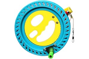 Amoyeric Seilwinde Seilrolle mit 150m Drachenschnur, Drachen Seilwinde Seilrolle Wickler Wickelrolle Griffrads mit Flying Line Kite Line Wickelrad Kommt