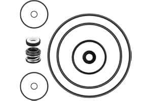 POKIN O-Ring Rebuild Repair Kit, for Pentair SuperFlo and SuperMax Pool Pumps Parts, Includes 2 Pump Union O-Rings, 2 Drain Plug O-Rings, Water Slinger, US Seal PS-200 Shaft Seal, and O-Ring Lube