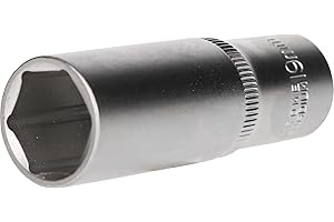 BRILLIANT TOOLS BT022829 Bussola esagonale 1/2", versione lunga, 19 mm [Powered by KS TOOLS]