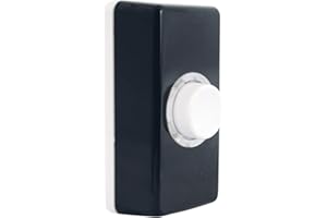Friedland BPLWB - Eterna Black/Illuminated Bell Push in White/Black