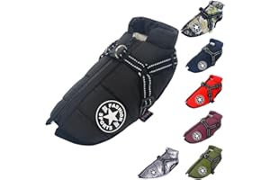 ENGEL WEMANG Gilet pour Chien - Manteau imperméable - avec Harnais - pour Hiver Chaud et Doux - 12 Couleurs - Noir L