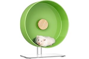 BUCATSTATE Chomik Ciche koło, 26 cm Podwójne łożysko chomika do ćwiczeń na cichym kole dla syryjskich/karłowatych chomików Gerbils Myszy Degus lub innych małych zwierząt
