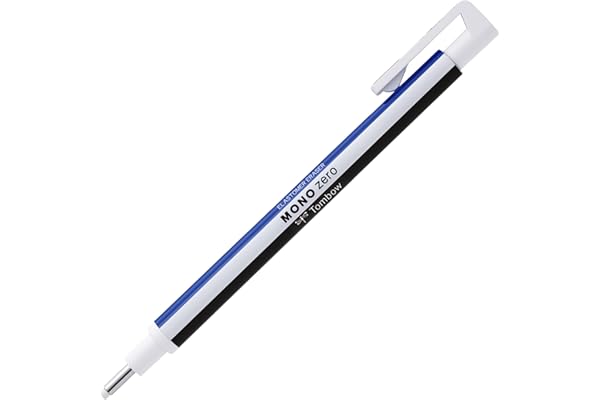 TOMBOW crayon gomme MONO ZERO ERASER blanc/bleu/noir