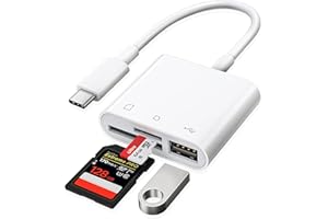 USB C SD-Kartenleser, RayCue USB C auf SD-Karte für iPad/Mac/Laptop, 3-in-1 USB C/Typ C auf USB-Kamera-Speicherkartenleser-Adapter für iMac, iPad Pro/Air/Mini, MacBook Pro/Air, Galaxy, MicroSD/SD
