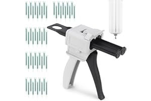 ELNLE 50ml AB Epoxid Klebepistole Griff Klebstoff Gemischt Dosierpistole zum Mischen von 1:1 AB-Kleber Presse Pistole Kartuschenpistole Klebepistole (2 Komponenten 1:1 50ml)