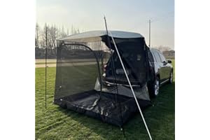 TentHome Tienda de Coche para Maletero de Campaña Trasera SUV Furgoneta Camper Caravana Accesorios Versátil Toldo de Camping Coche para Acampar con Antimosquitos Anti UV Carpa para Coche