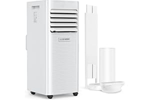 LEENON Klimaanlage Mobil Klimagerät 9000 BTU, 3 in 1 Kühlen Entfeuchten Ventilato, 2.6KW Mobile Klimagerät mit Abluftschlauch, Fernbedienung/ 24h-Time, Schlafmodus, Air Conditioner