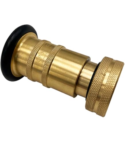 Fire Hose Nozzle 1-1/2 Inch NPSH/NPT Fire Hose Nozzle 100 Psi 75 Gpm Brass Fire Equipment Jet Fog Sprays Nozzle - View #2