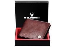 Wildhorn® Rfid Protected Genuine High Quality Leather Wallet For Men(Brown) 10 cm