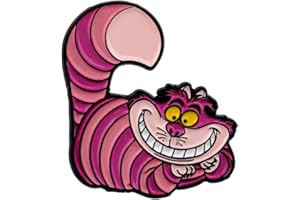 TATA GISÈLE Pins Cat Cheshire - Alice nei Paesi delle Meraviglie - Spilla in metallo smaltato, accessorio per abbigliamento da donna, 3 x 3 cm, 3 X 3 Centimètres, Smalto