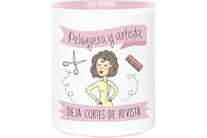 LA MENTE ES MARAVILLOSA - Taza Frase y Dibujo Divertido (Peluquera y Artista, Deja Cortes de Revista) Regalo Peluquera
