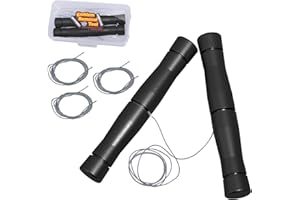 EHDIS Car Emblem Removal Tool with 3pcs PE line and 2 Aluminum Handles, Logo Plate Remover, Logo Removal Tool for Wrapping Film Installation, Non-scratch, Black