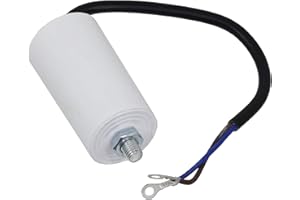 SPARES2GO Universal Motor Start Run Capacitor Microfarad for Electrical appliances (16UF, Wired Lead)