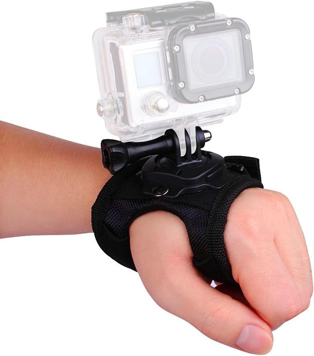 Action Pro 360 Degree Rotation Wrist Strap Mount Compatible with GoPro-13/12/11/10/9/8/7/6/5/4/3+/3/SJCAM/Yi/DJI/Insta 360/Eken Action Camera