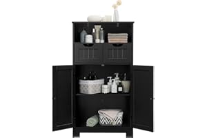 LIFEZEAL Wolnostojąca szafka łazienkowa z szufladami i regulowanymi półkami, wolnostojąca drewniana szafka do przechowywania, nowoczesna wysoka szafka do kuchni, salonu, łazienki, 60 x 30 x 109 cm