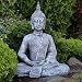 Produktbild dszapaci Buddha Figur Groß 65cm Figur für Garten XXL Statue Deko Wohnzimmer Buda Skulptur Sitzend Buddastatue
