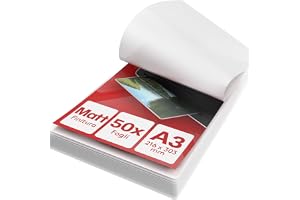 ACROPAQ Lamineringspåsar A3 – förpackning med 50 lamineringspåsar, 2 x 100 (200) mikron, matt finish med livliga färger, förr