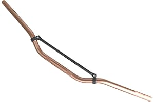 ALCHEMY PARTS Moto Guidon Pour Trail Motocross Roadster Streetfighter Scrambler Supermotard Renforcé - 22mm 7/8 Pouce | Couleur Or