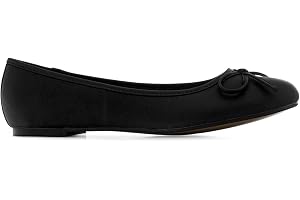 Andrés Machado - Platta ballerinaskor för kvinnor/flickor med blockklack och dekorativ rosett - TG104 - Loafer - Brett utbud