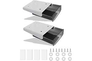 CMOISO Organizador Cajón Debajo Escritorio, 2 piezas Cajón Oculto de la Etiqueta Engomada Creativa del Escritorio, Bandeja del Cajón del Organizador de Escritorio para el Hogar y la Oficina (Negro)