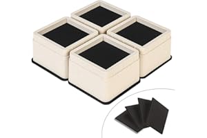 Uping Rialzo Letto Alzar Letto Rialzi per Mobili Tavolo, Aggiungere 7,3 CM o 14,6 CM in Altezza (4 pezzi)