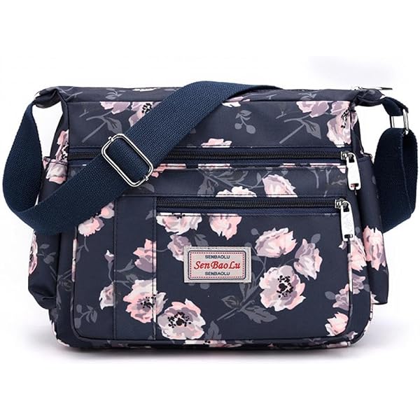 Simcat Crossbody-Tasche Damen – Nylon, Wasserdicht, Viele Taschen, Verstellbarer Gurt, Mehrere Farben