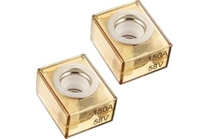 BOJACK Bezpiecznik terminala 150 A morski bezpiecznik akumulatora (MRBF) 58 V DC do ochrony obwodów w morskich stacjach ładowania 150 Amp (2 sztuki)