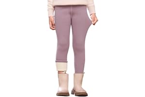 Vorvowry Legging Polaire Fille Pantalon Thermique Chaud Hiver Enfant Collant Doublé Molleton Souple et Épais