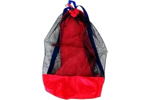 Chstarina Bolsa de Juguetes de Playa, Bolsa Grande de Malla para Juguetes de Playa Mochila Duradera para playa, natación, piscina, camping y otros deportes al aire libre (rojo)