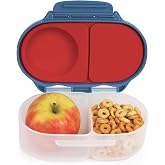 b.box Children's Lunch Box with Compartments | Mini Children's Bento Box with 2 Airtight Compartments | Lunch and Snack Box f