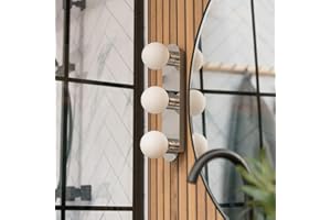 ValueLights | Orbital 3 Way Chrome Wall/Ceiling Light with a Opal Glass Globe Lamp Shade | Vanity Lighting Fixtures, Home Décor & Improvement Essential