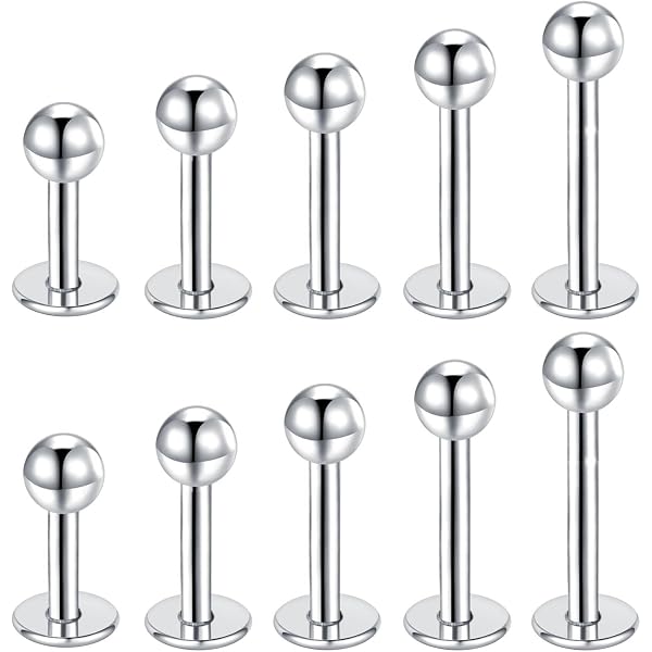 Lot De 2 Piercings De Nombril En Acier Chirurgical 14G - Boule CZ Cristal Et Boule Unie - 11 Couleurs