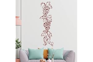 KIWISTAR Grains de vin - Sticker mural - 6 tailles - Sticker mural - Décoration de cuisine, salon, chambre à coucher, salle de bain