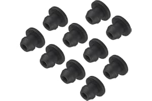 ‎QUARKZMAN QUARKZMAN Silikonstopfen Silikon Lochstopfen Gummistopfen Blindstopfen Flacher Typ Rund Stopfen Abdeckstopfen für Küchen Gummischotts, Dichtungsstopfen, 5 mm Durchmesser, Schwarz, 10 Stück