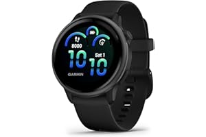 Garmin vívoactive 6 - Montre connectée avec GPS Forme & santé avec écran Ultra-Lumineux - Gray avec boîtier Noir