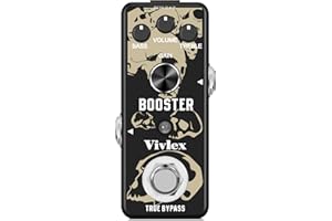 Vivlex LEF-318 Boost Guitar Pedal Analog Mini Overdrive Booster Clean Boost Pure Boost Pedal for Electric Guitar Bass with True Bypass Switch, Full Metal Shell, True Gain