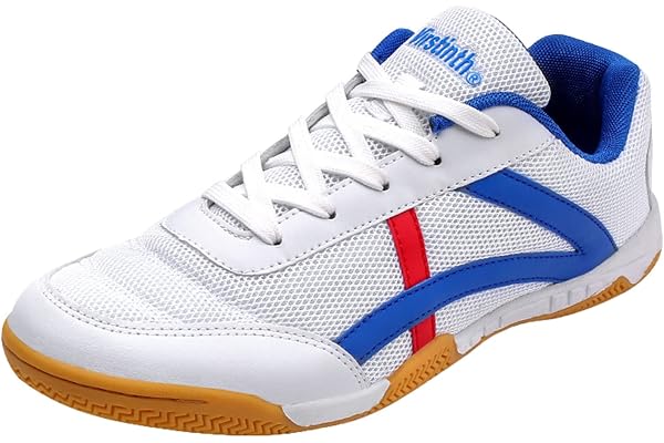 ZHENSI Chaussures De Tennis De Table pour Hommes Sneaker D'intérieur Chaussures De Ping-Pong Légère À Fond Souple