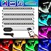 Price comparison product image Car LED Strip Lights by APP Control, MINGER 4X18 LED Car Interior Lights Music Sound-activated Multi-color Under Dash Lighting Kit, Car Charger Included