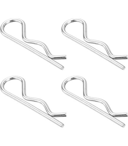 Cotterless Hitch Pins - 1/4" X 3" Self-Locking Pins, 4-Pack