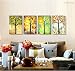 Produktbild ABm Home - Baum der Jahreszeiten (4er Set), große Wandbild Bilderrahmen, Vintage-Stil, Fototapete, gerahmte Leinwand, große Poster Wandkunst (Canvas Frame Style)