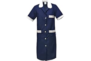 fratelliditalia.org Camice Grembiule Donna Cameriera Domestica Pulizie Lavoro Mezze Maniche Corte