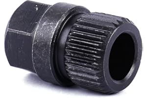 ‎BELER beler Schwarz Metall 33 Zähne Sockel Kupplung Freilauf Riemenscheibe Demontagewerkzeug Lichtmaschine