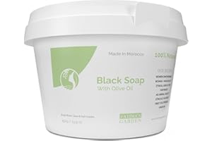 Fatima's Garden Sapone Nero con Olio di Oliva - Detergente Naturale, 450g