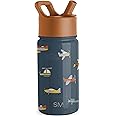Simple Modern Kids Water Bottle with Straw Lid | Insulated Stainless Steel Reusable Tumbler for Toddlers, School | Summit Collection | 14oz, Wheels Up
