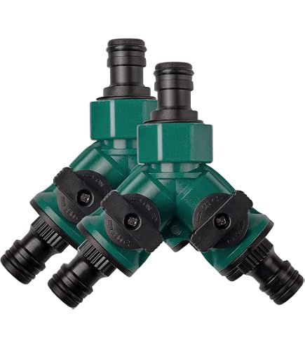 Connettori ABS Resistenti CAINCAY Raccordo Per Tubo Da Giardino Con Valvola Di Controllo Collegamenti Rapidi Irrigazione Casa