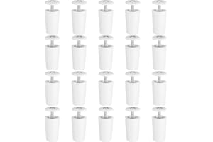 BLUHEN Lot De 20 Butées Volets Roulants Blanc 40mm Butée Tampon Plastique Pour Stores Enroulables Avec Vis En Métal Arret De Volet Dans Ferrures De Volets