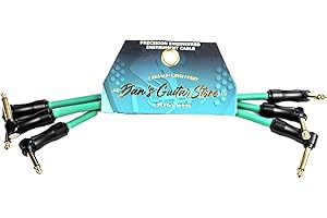 Dan's Guitar Store Câbles de raccordement (angle droit, 3 x 0,20 cm) pour instrument de précision jack 1/4 21 AWG OFC