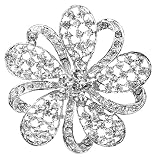 Moda y muy lindo diseno Broche Alfiler Pin Diamante Brillante Cristal Floral Para Baile De Boda Novia