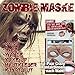 Produktbild Latex Maske Halloween Schminke Zombie mit "Blind Mentalist" Crazy Kontaktlinse + Kunstblut; Topqualität zu Halloween und Fasching